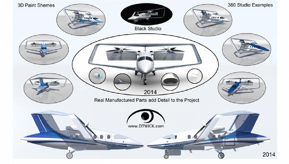 3D Aircraft Rendering VTOL